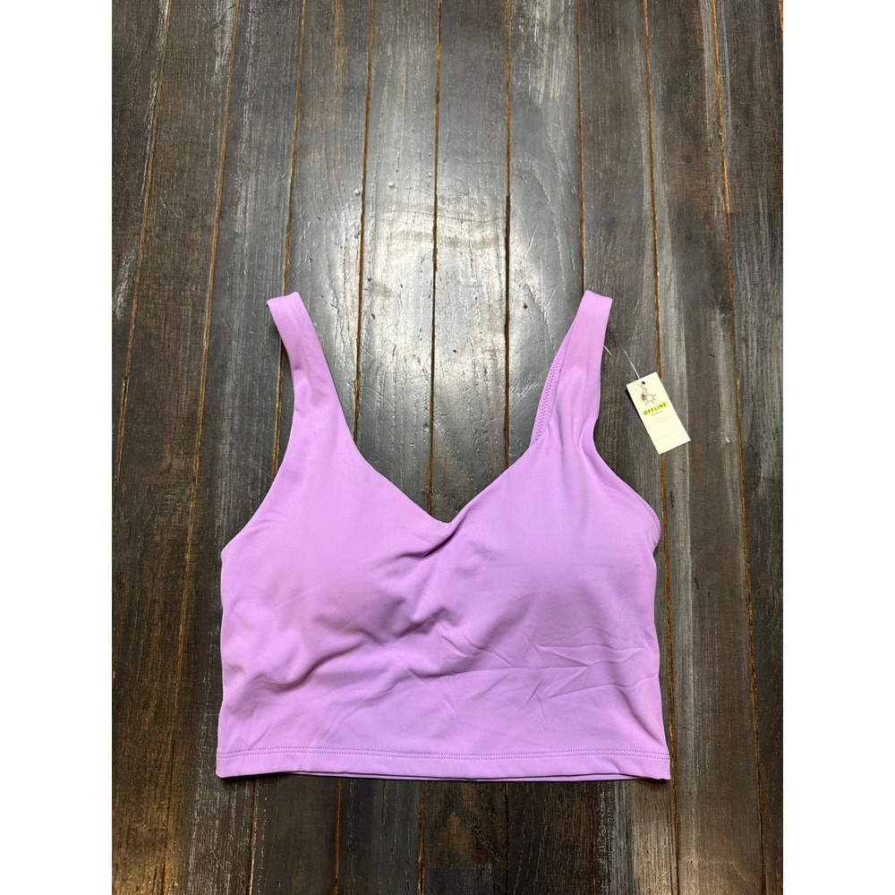 OFFLINE by Aerie Real Me V-Neck Sports Bra Purple